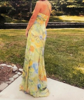 Vestidos de graduación largos, tirantes de espagueti, verde multicolor talla 6-8 Foto 1 de 4