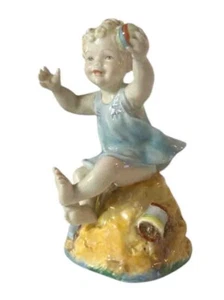 Royal Worcester England #3256 SUNDAY'S CHILD 4 3/4" Porzellan Figur - Bild 1 von 8