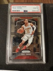 2019 TRAE YOUNG PANINI PRIZM NBA CARD #31 ATLANTA HAWKS PSA 10 GEM OKLAHOMA - Bild 1 von 6