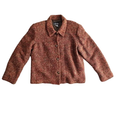 Blazer Requisitos Tweed Para Mujer 14 Chaqueta Texturizada Multicolor De Colección Años 90 Oficina Foto 1 de 4