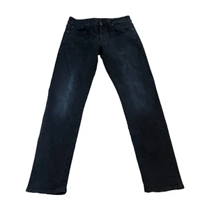 Pantalones de mezclilla elásticos lavados azul oscuro ajustados ajustados G-Star para hombre W30 L32 3301 - Imagen 1 de 13