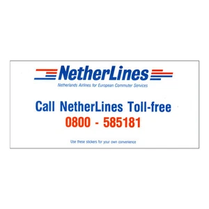 Netherlines Airlines - Airline Timetable - Good Condition - Foto 1 di 2