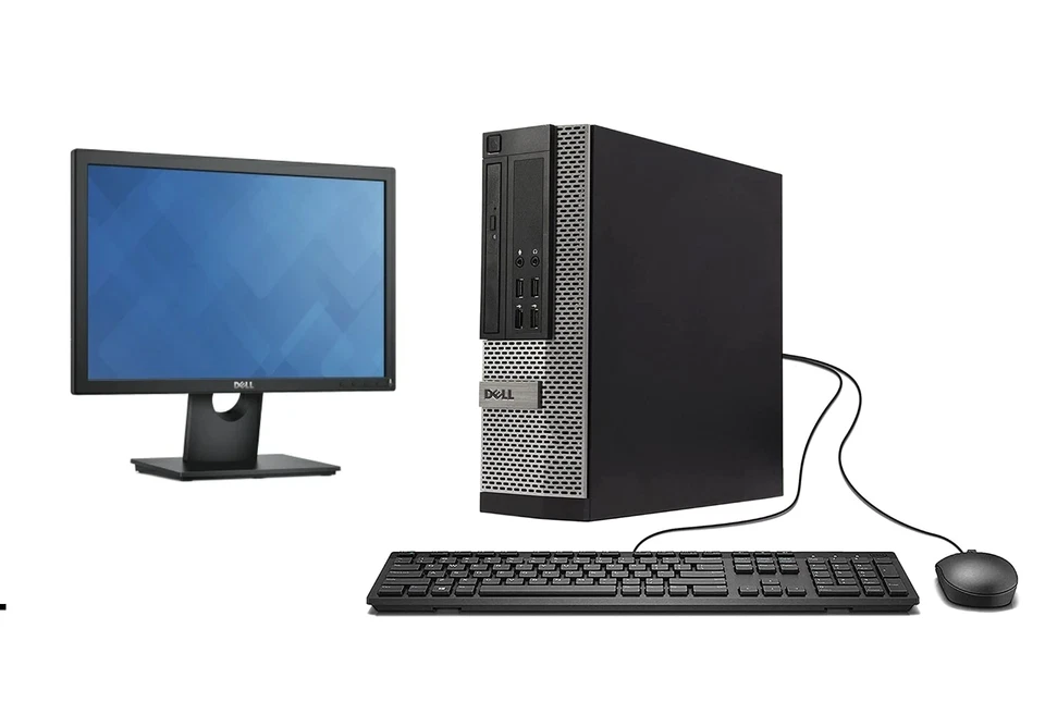 Fast Dell Computer Bundle Core i3 8GB 128 SSD 1TB 19" Monitor Keyboard & Mouse - Image 1 of 4