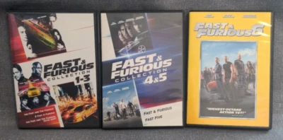 Fast & Furious 6-Movie DVD Lot (1, 2, 3, 4, 5, 6) - Very Good Condition - Image 1 of 4