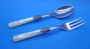 VINTAGE LARGE SERVING SPOON & FORK EME,18/10,ITALY - Picture 1 of 6