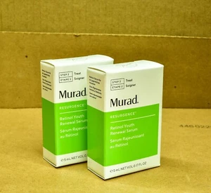 Murad Retinol Youth Renewal Serum Resurgence Travel Sample Packs 2-Packs - Picture 1 of 9