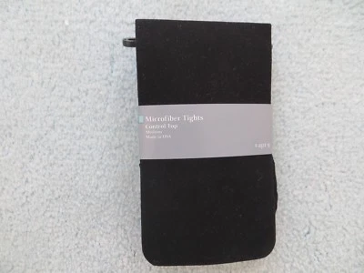 NUEVO CON ETIQUETAS - Apt. 9 mallas de control de microfibra marca 1 par - negras - talla M Foto 1 de 2