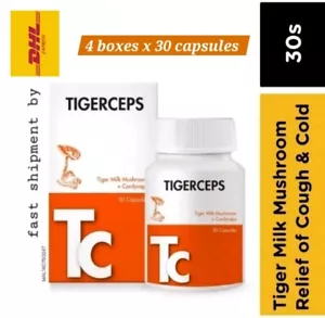 SETA LECHE TIGRE ORGÁNICA TIGERCEPS + CORDYCEPS 4 cajas x 30 CÁPSULA -DHL Exp - Imagen 1 de 6