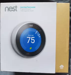 Google Nest 3. Gen Smart Learning Thermostat - Edelstahl (T3007ES) - Bild 1 von 3