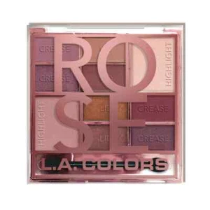 LA Colors, Color Luxe Eye Shadow Palette: Color Block Eyeshadow #CES136 ROSE - Picture 1 of 1