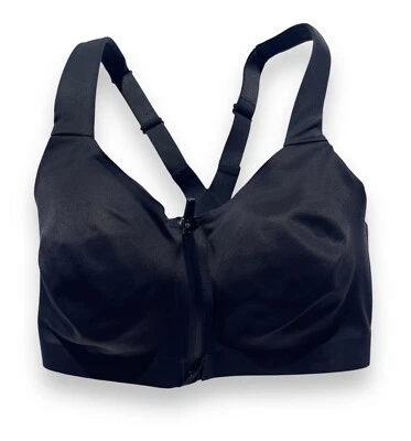Victoria Secret Sports Bra Black 32DDD Incredible Knockout Front Close Support - Image 1 of 4