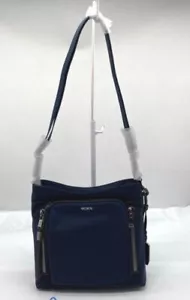 NEW Tumi Navy Voyageur Tyler Crossbody Nylon Bag $295 10.25 x 10 x 1.75 - Picture 1 of 6