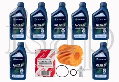Full Synthetic Genuine Lexus Engine Oil Change Kit 2013-2018 Lexus ES350 3.5L V6 - Image 1 of 2