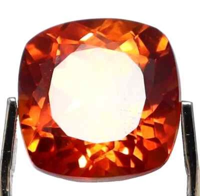 Cojín de zafiro naranja natural de 4,65 quilates certificado piedras preciosas sueltas con regalo gratis Foto 1 de 4