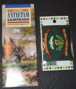 CIVIL WAR TRAILS BROCHURE: "ANTIETAM 1862 CAMPAIGN," + 69th IRISH BRIGADE PATCH - Picture 1 of 9
