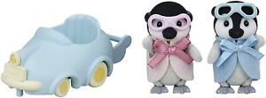 Sylvanian Families Calico Critters PENGUIN Twins with Car