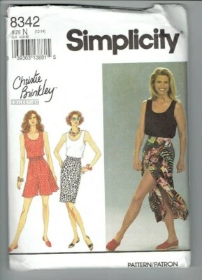 Simplicity 8342 Size 10-14 New Uncut Vintage Pattern Misses Wrap Skirt Short Top - Image 1 of 2