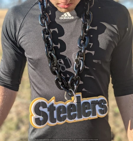 Pittsburgh Steelers Fan Chain, Giant Necklace Licensed NFL Cover