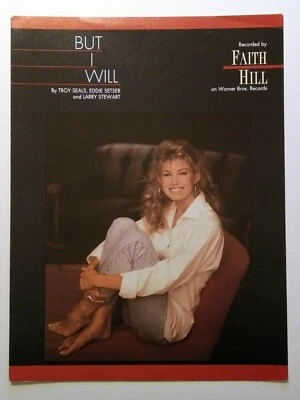 1994 But I Will Sheet Music Faith Hill Photo Cover NOS P/V/G - Image 1 of 4