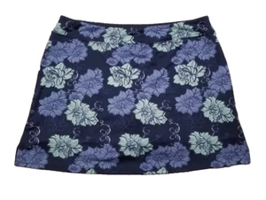 Tranquility by Colorado Clothing Women XL Skort Skirt Shorts Blue Purple Floral - Picture 1 of 6