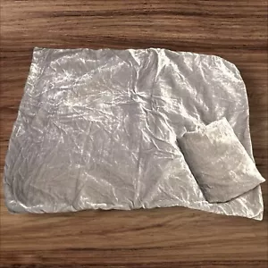 West Elm Crinkle Velvet Standard Sham Platinum/Pearl Gray - New Never Used - Picture 1 of 2