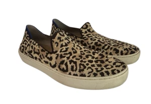 Rothys Shoe Womens 8.5 Desert Cat Slip On Sneaker Tan Black Comfort Loafer - Picture 1 of 16