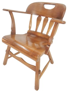 Vintage Sikes Co Maple Wood American Colonial  Mid century Arm  Chair - Picture 1 of 21