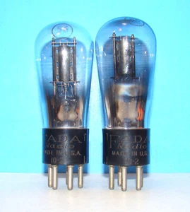 No type Fada 56 radio audio amplifier vacuum 2 tubes valves Globe shape 256 56 - Picture 1 of 3