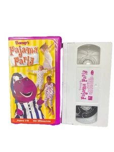 Barney’s Pajama Party VHS Tape 2001 Video Tape Sing Along Songs Film Purple Case - Picture 1 of 3