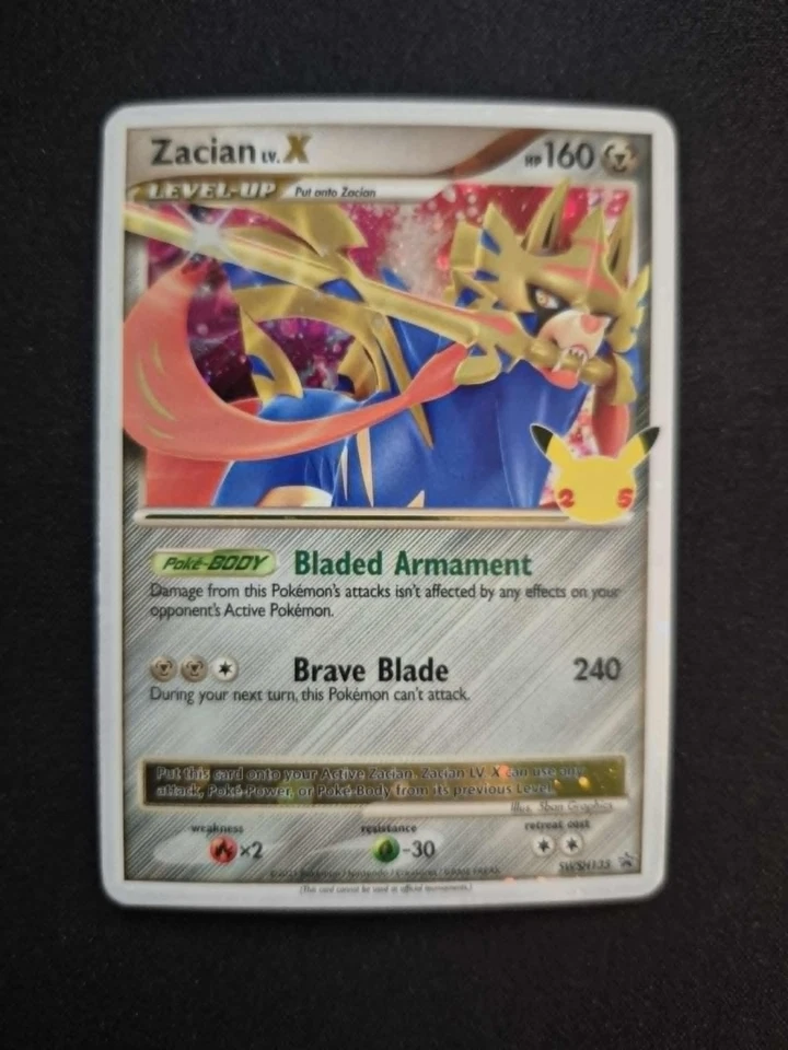 Zacian LV.X SWSH135 LP/NM - Celebrations 25th - Black Star Promo - Image 1 of 2