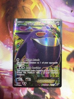 2014 Pokemon Gengar EX Full Art - 114/119 XY-Phantom Forces Holo LP-MP - Image 1 of 4