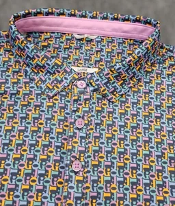 Swannies Men's Large Multicolor Slomo Golf Polo Shirt - Picture 1 of 6