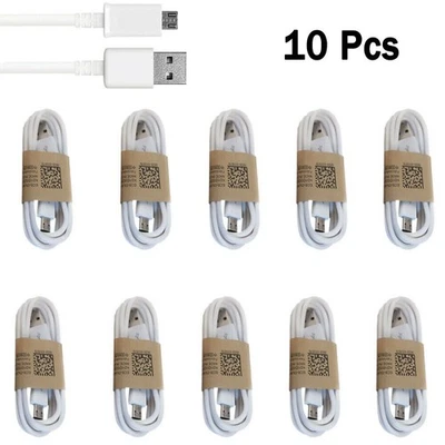 10 PACK Micro USB Cable Charger Cord Bulk For Android Samsung Moto HTC LG - Image 1 of 4