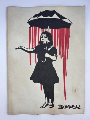 Pintura artística Banksy certificado de autenticidad dibujo original vintage firmada Foto 1 de 3