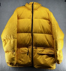 Ralph Lauren Polo Jeans Co Jacket Mens XL Yellow Down Puffer Hooded Winter Coat - Picture 1 of 10