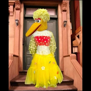 BIG BIRD SESAME STREET OOAK HANDMADE MASK HALLOWEEN COSTUME PBS FOLK ART VTG DIY - Picture 1 of 24