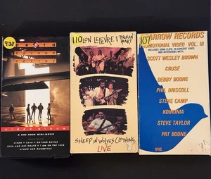 Chfristian Rock x3 VHS Lot Myrrh/Sparrow Records Petra, Mylon Lefevre - Bild 1 von 6