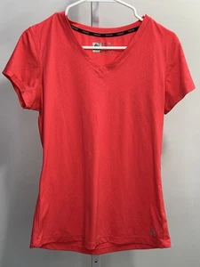 RBX Performance Women's Size Orange Red V-neck Activewear Shirt, Size Medium.3M - Picture 1 of 7