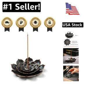 Tranquil Incense Burner in Lotus Design - Perfect for Home and Meditation Spaces - Picture 1 of 9