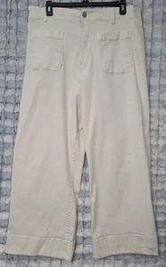 Lauren Conrad White Jeans Women's 16 Wide Leg Relaxed Fit High Rise Denim Pants - Picture 1 of 6