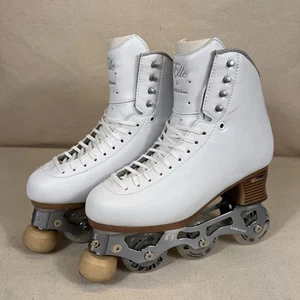 Jackson Atom Inline Roller Skates Elle Skate Package PA800 White Size 8.5 READ - Picture 1 of 14