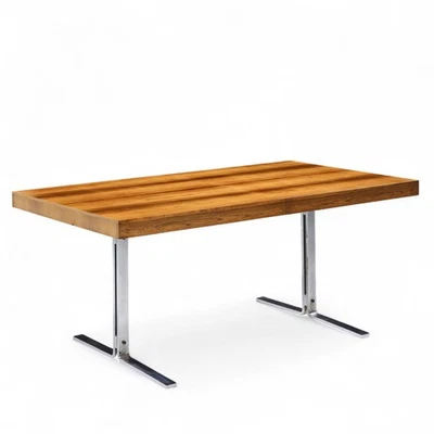 Обеденный стол Poul Norreklit для Georg Petersens палисандр и хром скрытые листья - Изображение 1 из 4