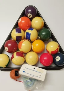 Billardkugeln Aramith mit Dreieck Kreide ca 40 Jahre alt Poolbillard - Bild 1 von 5