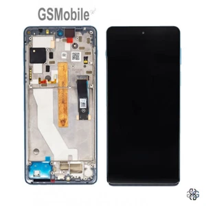 Display Screen LCD Touch Frame Blue Motorola Moto Edge 20 Pro XT2153 Original - Zdjęcie 1 z 1