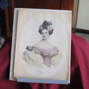 Victorian Lady Print Copyright 1940 by I.B. Fischer Co