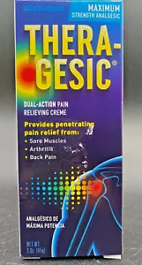 Thera-Gesic Max Strength Dual-Action Pain Relieving Creme 3 Oz EXP 08/2026 - Picture 1 of 7