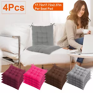 4pcs Chair Seat Cushion Ultra-Soft Pads Indoor Outdoor Garden Patio Seat Pillows - Picture 1 of 20