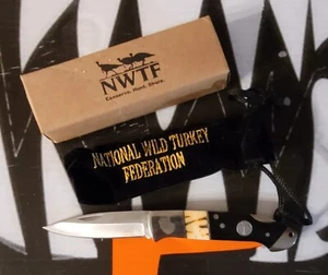 NWTF NATIONAL WILD TURKEY FEDERATION ** FOLDING POCKET KNIFE ** NEW IN BOX - Picture 1 of 4