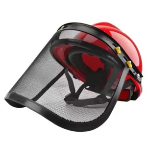 CASCO PROTETTIVO TAGLIAERBA CON VISIERA A RETE ELMETTO DECESPUGLIATORE DA LAVORO - Foto 1 di 2