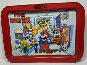 Super Mario Bros Metal TV Tray Dinner 1989 Nintendo Retro Video Game Merch Rare - Picture 1 of 12